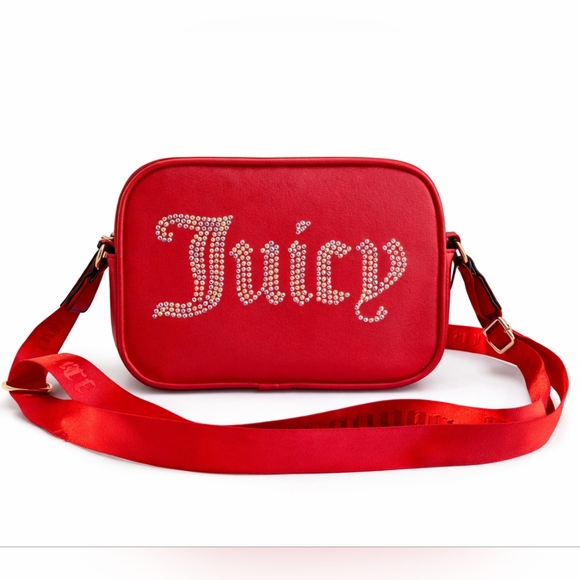 New! Juicy Couture “Juicy” Red Rhinestone Crossbody | Y2K Iconic Bag - Picture 12 of 12